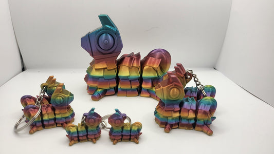 Articulated Silly Piñata - Several Sizes including Keychains and Earrings | 3D Print