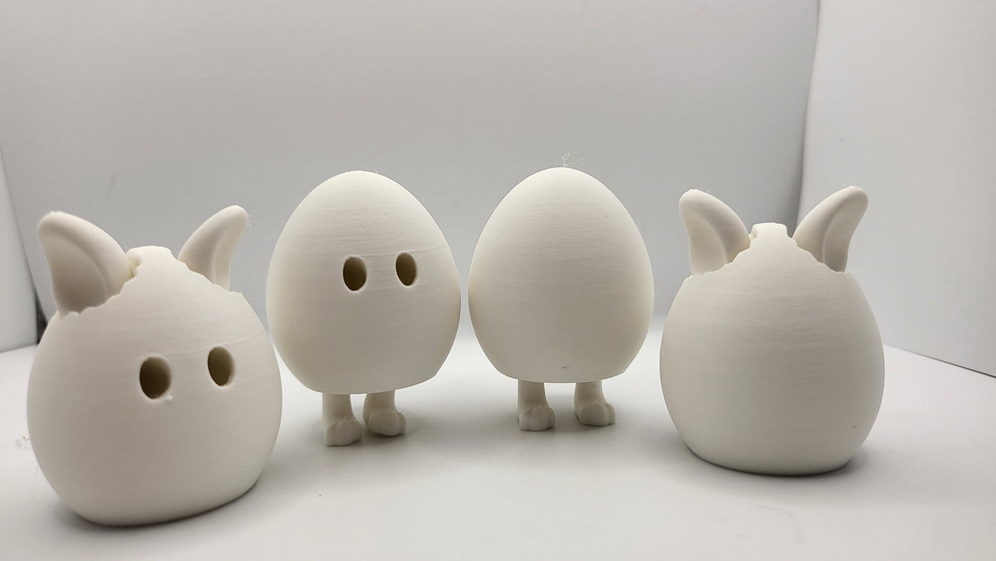 Peek-a-Boo Hiding Feet Easter Eggs (Four Style Variations!) | 3D Print