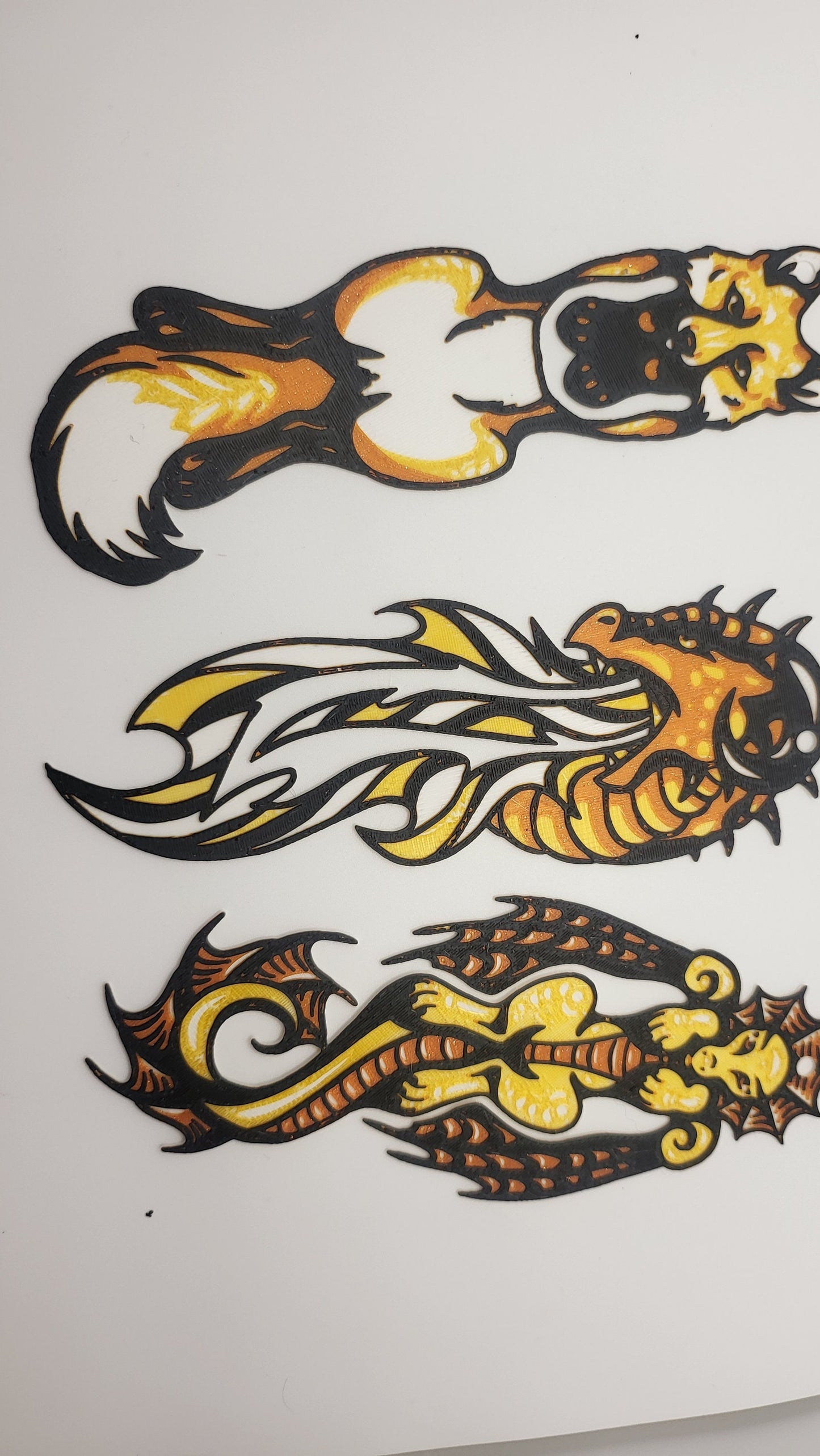 Fantasy Dragon or Fox Bookmark (with hole for ribbon) | 3D Print