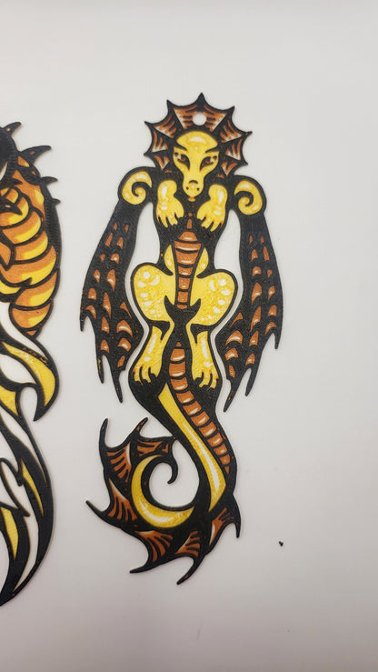 Fantasy Dragon or Fox Bookmark (with hole for ribbon) | 3D Print