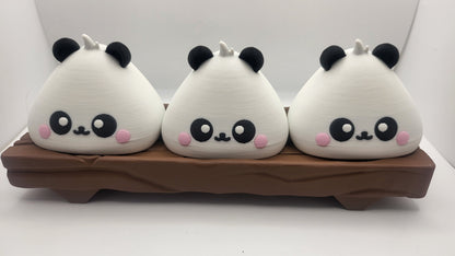 Kawaii Cute Animal Bao including Bear, Panda, or Bunny with Optional Tray | 3D Print