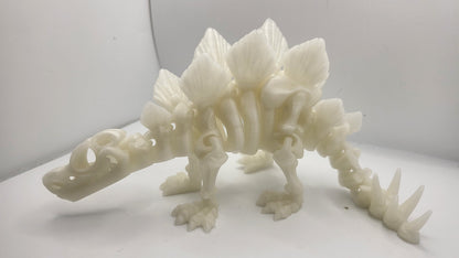 3D Printed Flexi Skeleton Stegosaurus Dinosaur with Optional Stand