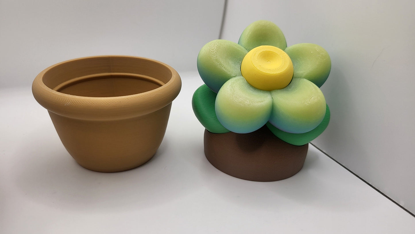 Blossom in Disguise: Small 3D Printed Flower with Hidden Loot Space