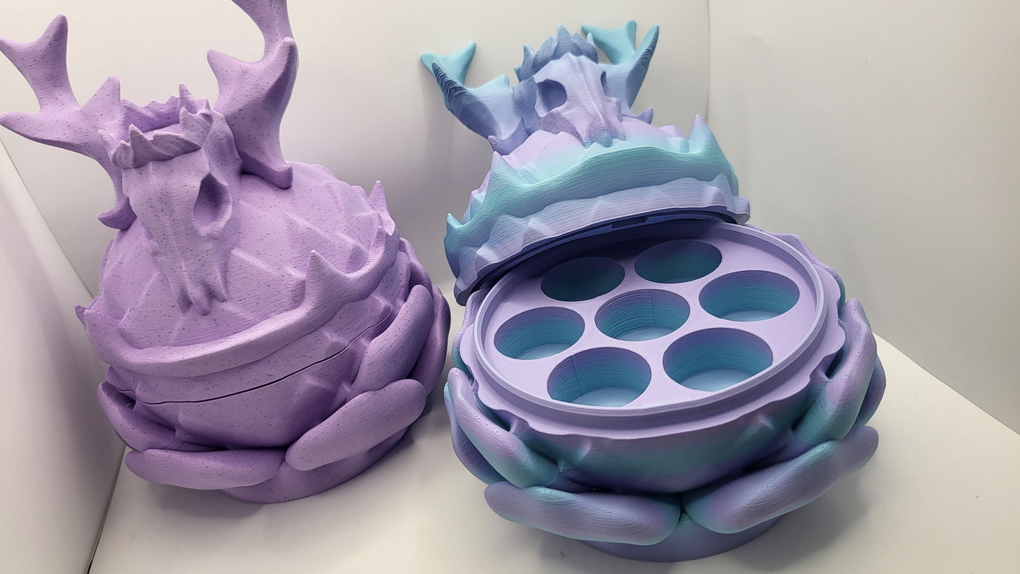 Deer Skull Dice Box Storage 3D Print