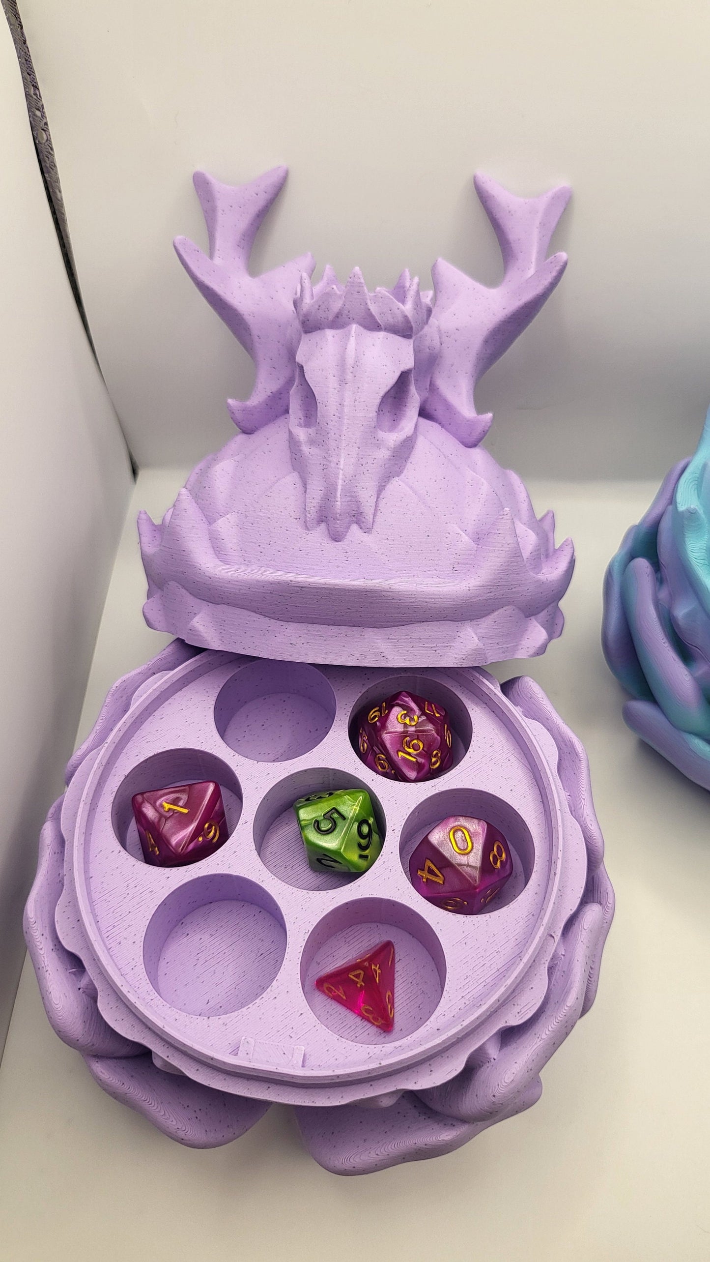 Deer Skull Dice Box Storage 3D Print