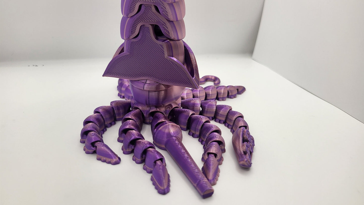 Cheery Pirate Squid Articulated 3D Print