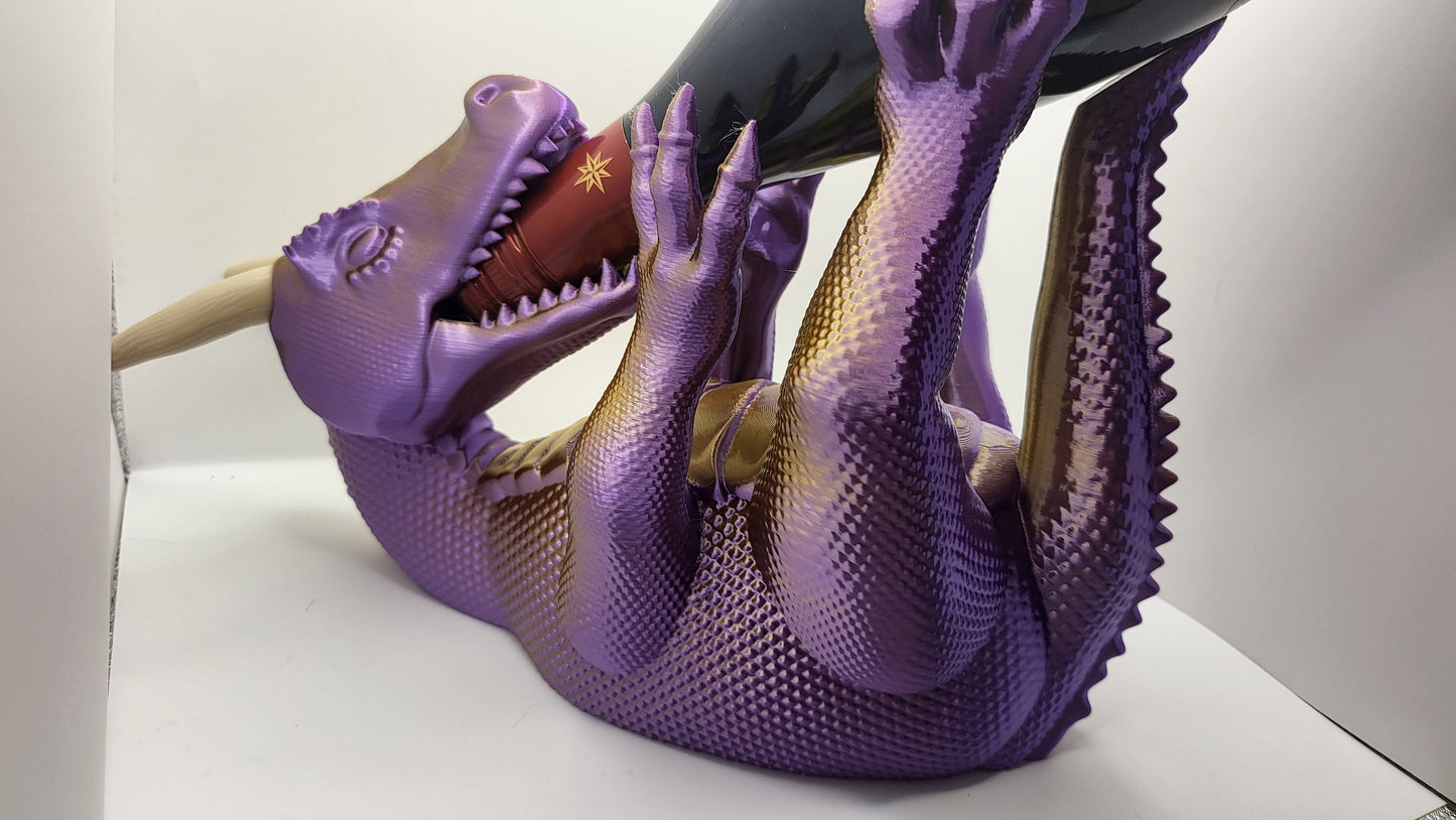 Dragon Chugging Wine Bottle Holder (3D Print)