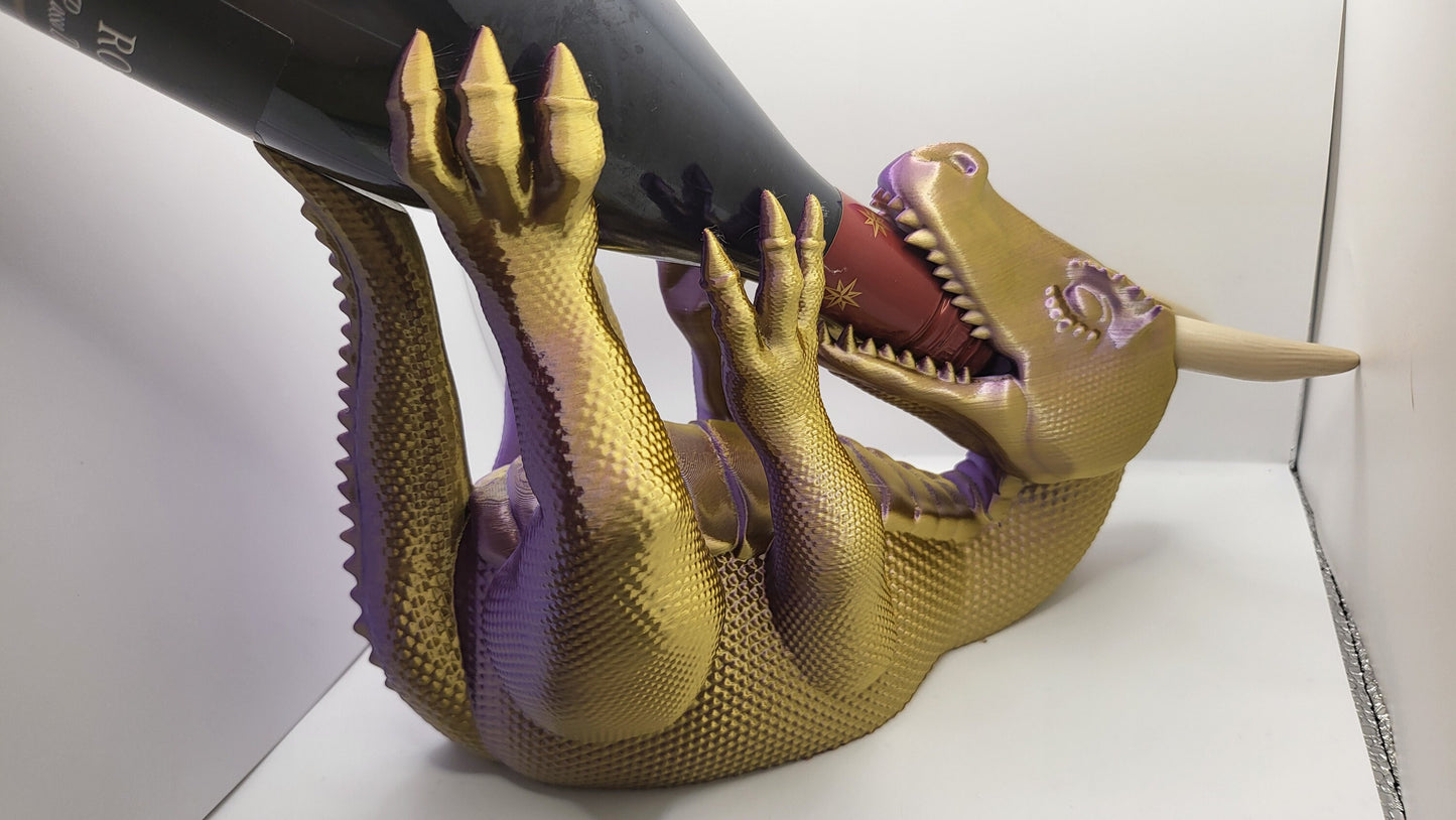 Dragon Chugging Wine Bottle Holder (3D Print)