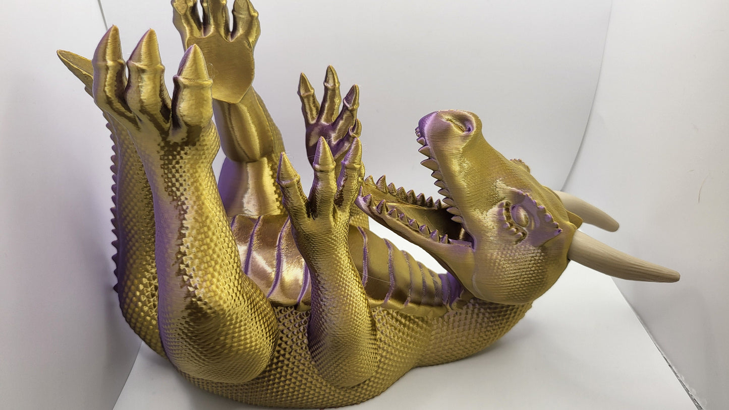 Dragon Chugging Wine Bottle Holder (3D Print)