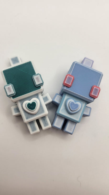 8-Bit Random Colors Mystery Purge Object - Cat, Caterpillar, Duck, Squid, Dino or Robot  | 3D Print