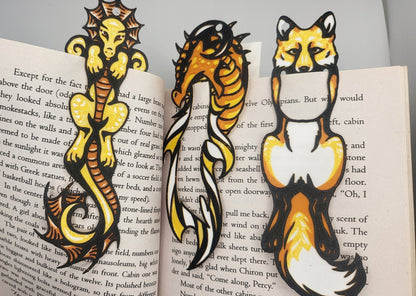 Fantasy Dragon or Fox Bookmark (with hole for ribbon) | 3D Print