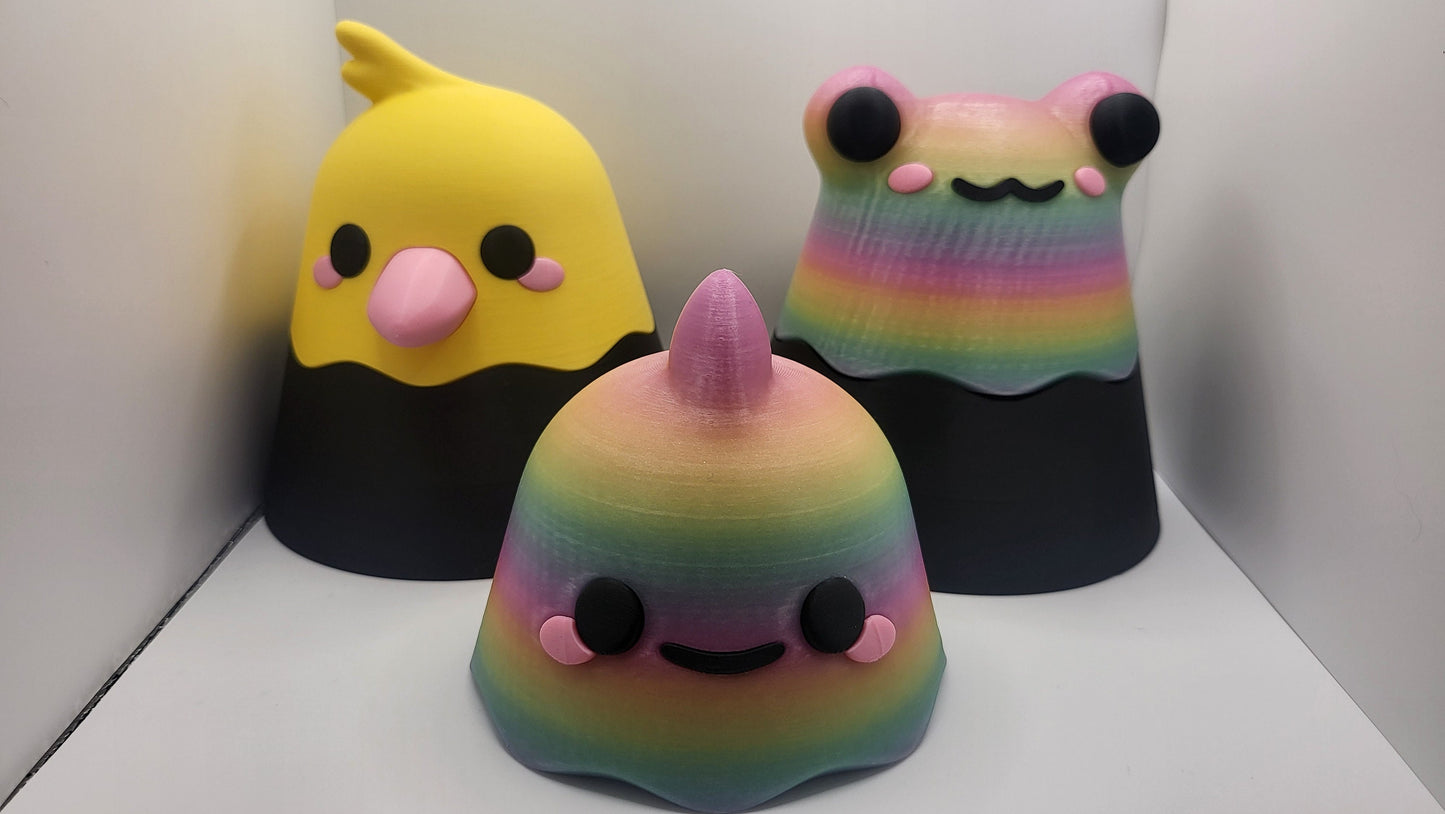 Kawaii Animal Loot Box Frog Dino or Bird | 3D Print