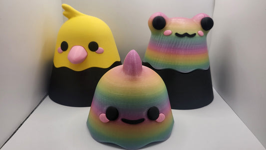 Kawaii Animal Loot Box Frog Dino or Bird | 3D Print