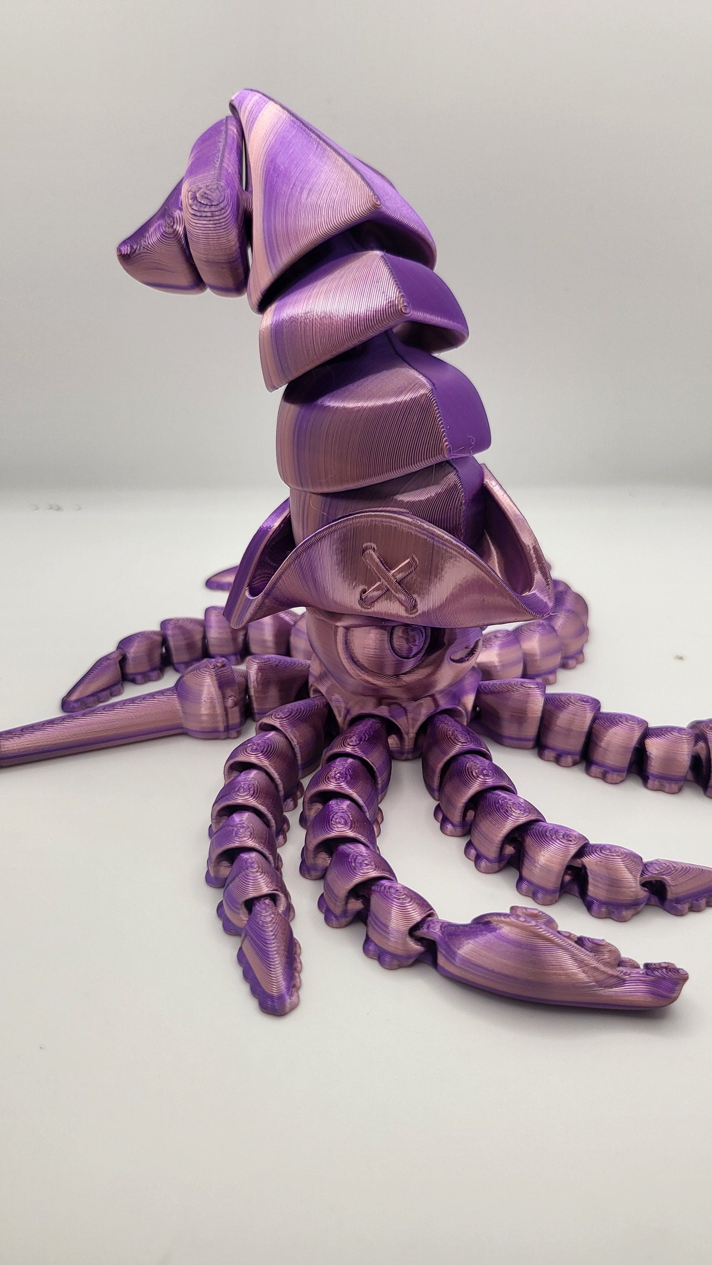 Cheery Pirate Squid Articulated 3D Print