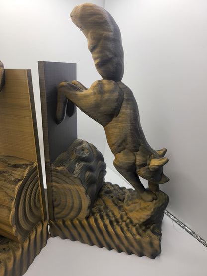 Jumping Fox Bookends (with Lip) | 3D Print