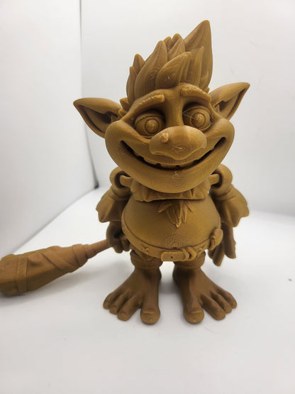 Troll with a Club Accessory Flexi Articulated 3D Print
