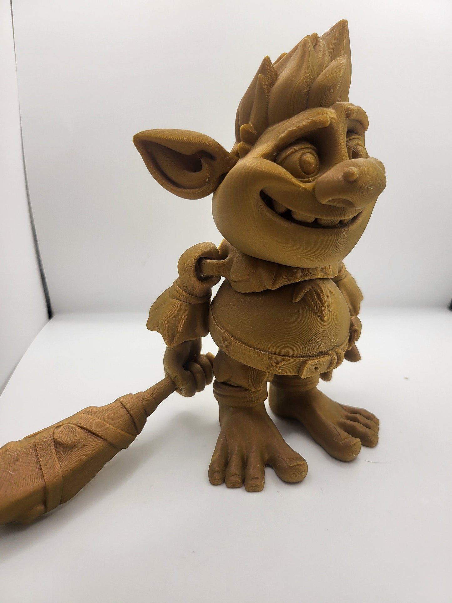 Troll with a Club Accessory Flexi Articulated 3D Print