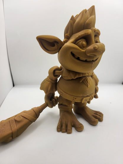 Troll with a Club Accessory Flexi Articulated 3D Print