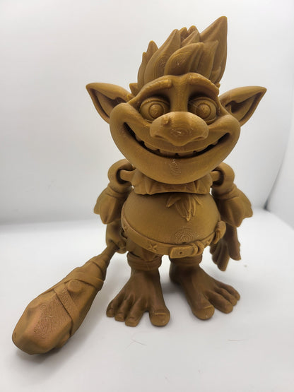 Troll with a Club Accessory Flexi Articulated 3D Print