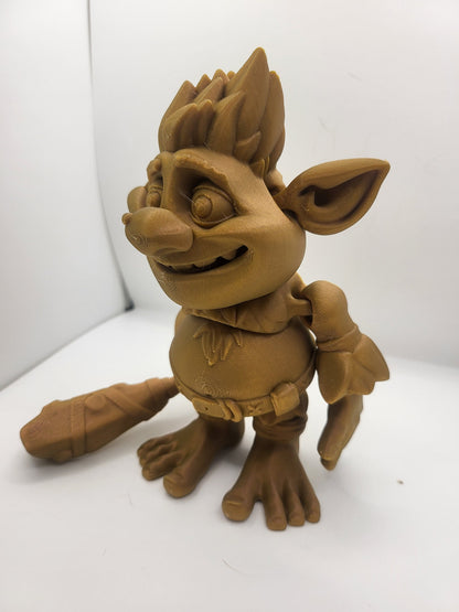 Troll with a Club Accessory Flexi Articulated 3D Print