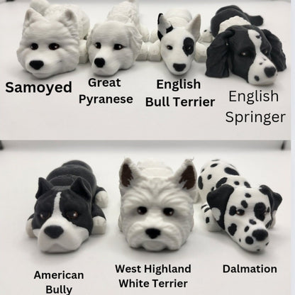 Flexi Dog or Cat with Optional House Doghouse | Over 80 Breeds Available and Custom Color Customization | 3D Print