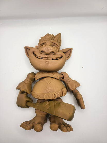 Troll with a Club Accessory Flexi Articulated 3D Print