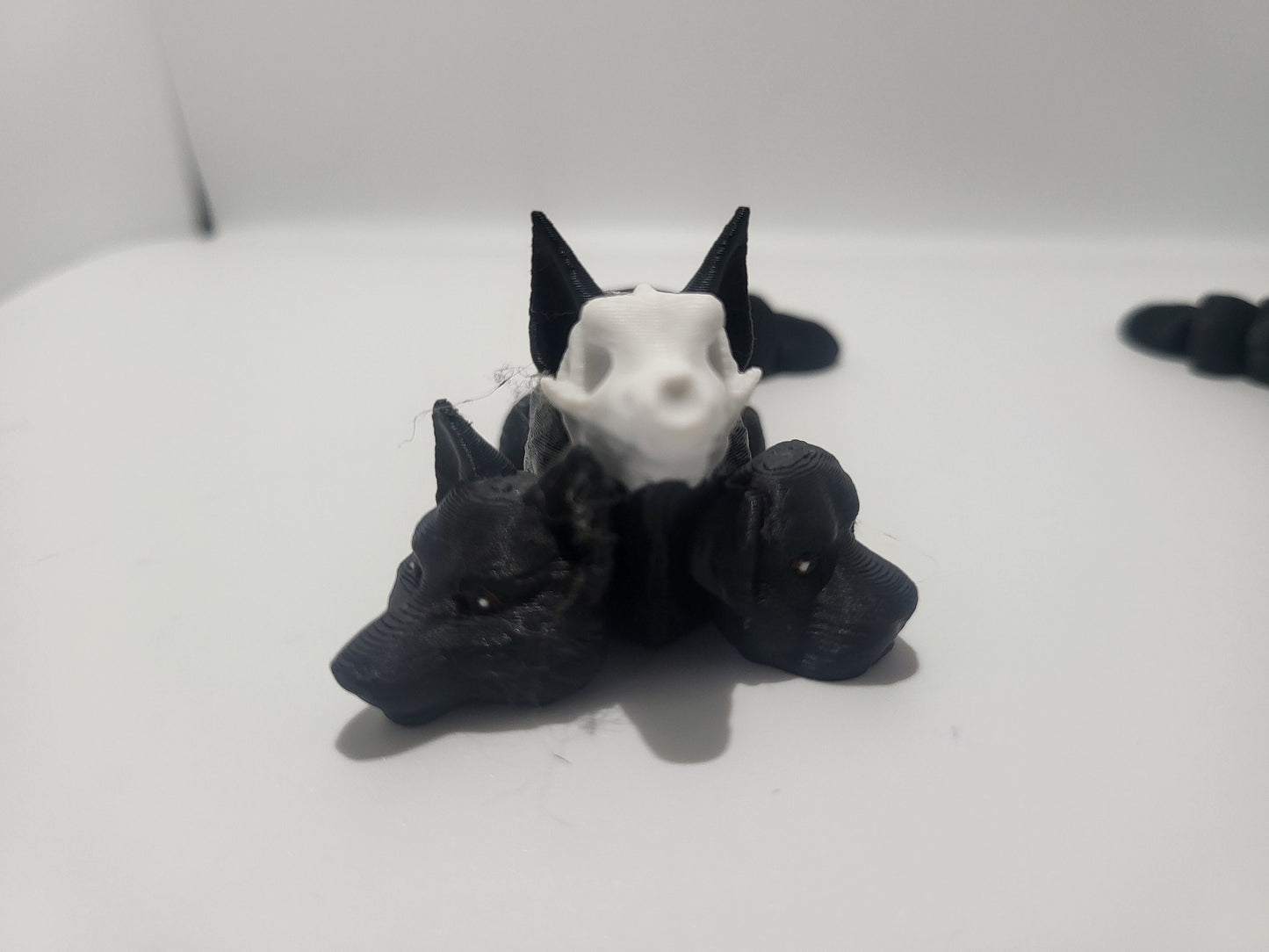 Mini Cerberus Articulated Flexi - four styles Wolf, Skull, Mastiff/Rottie/ or Mixed Heads | 3D Print
