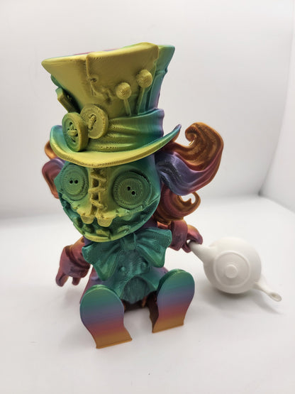 Mad Hatter with Teapot/Teacup Accessories Articulated 3D Print
