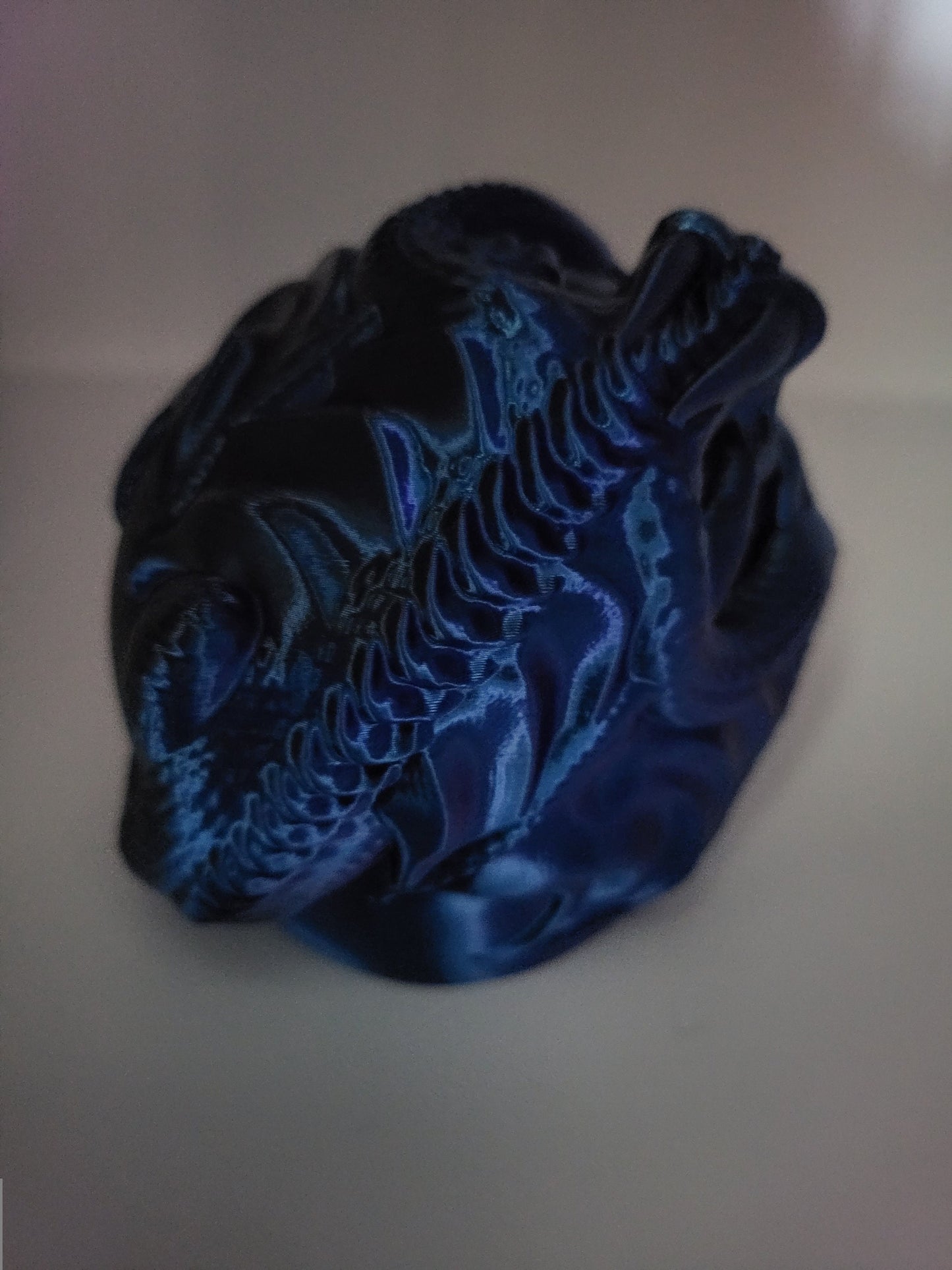 Dragon Wrapped Skull LED Tea Light Candle Display | 3D Print