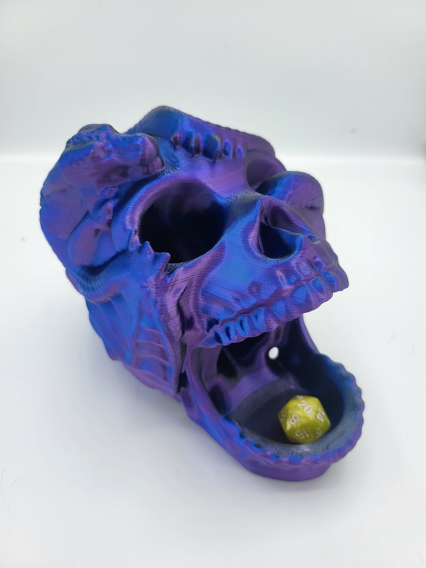 Dragon Wrapped Skull Dice Tower | 3D Print