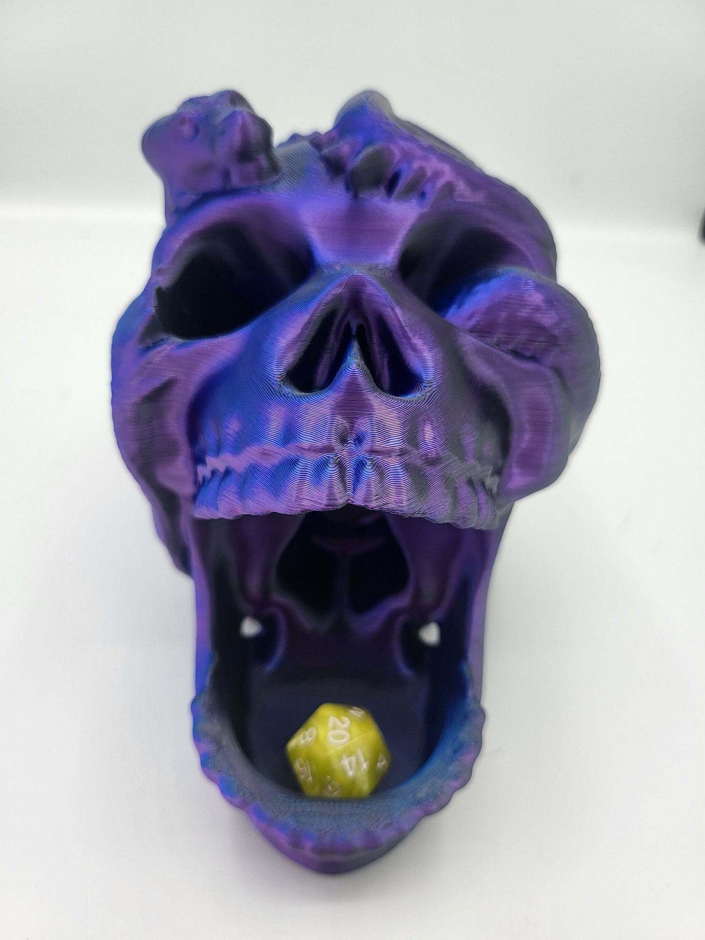 Dragon Wrapped Skull Dice Tower | 3D Print