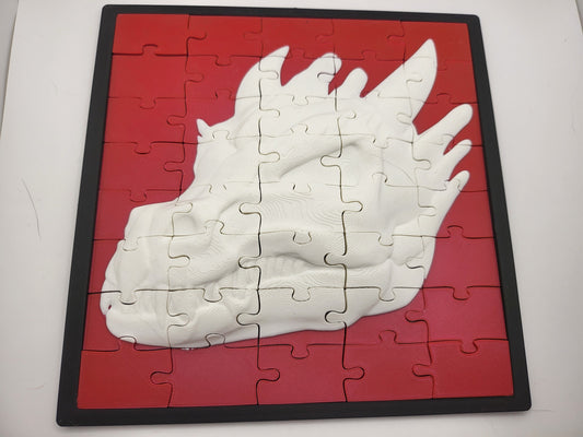 Doomsday Dragon Head 3D Puzzle | 3D Print