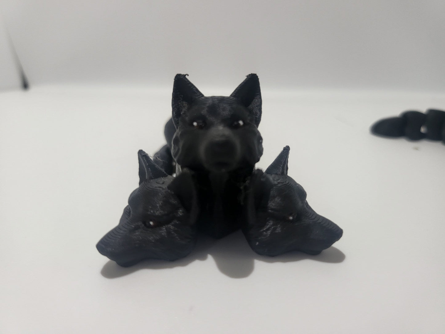 Mini Cerberus Articulated Flexi - four styles Wolf, Skull, Mastiff/Rottie/ or Mixed Heads | 3D Print