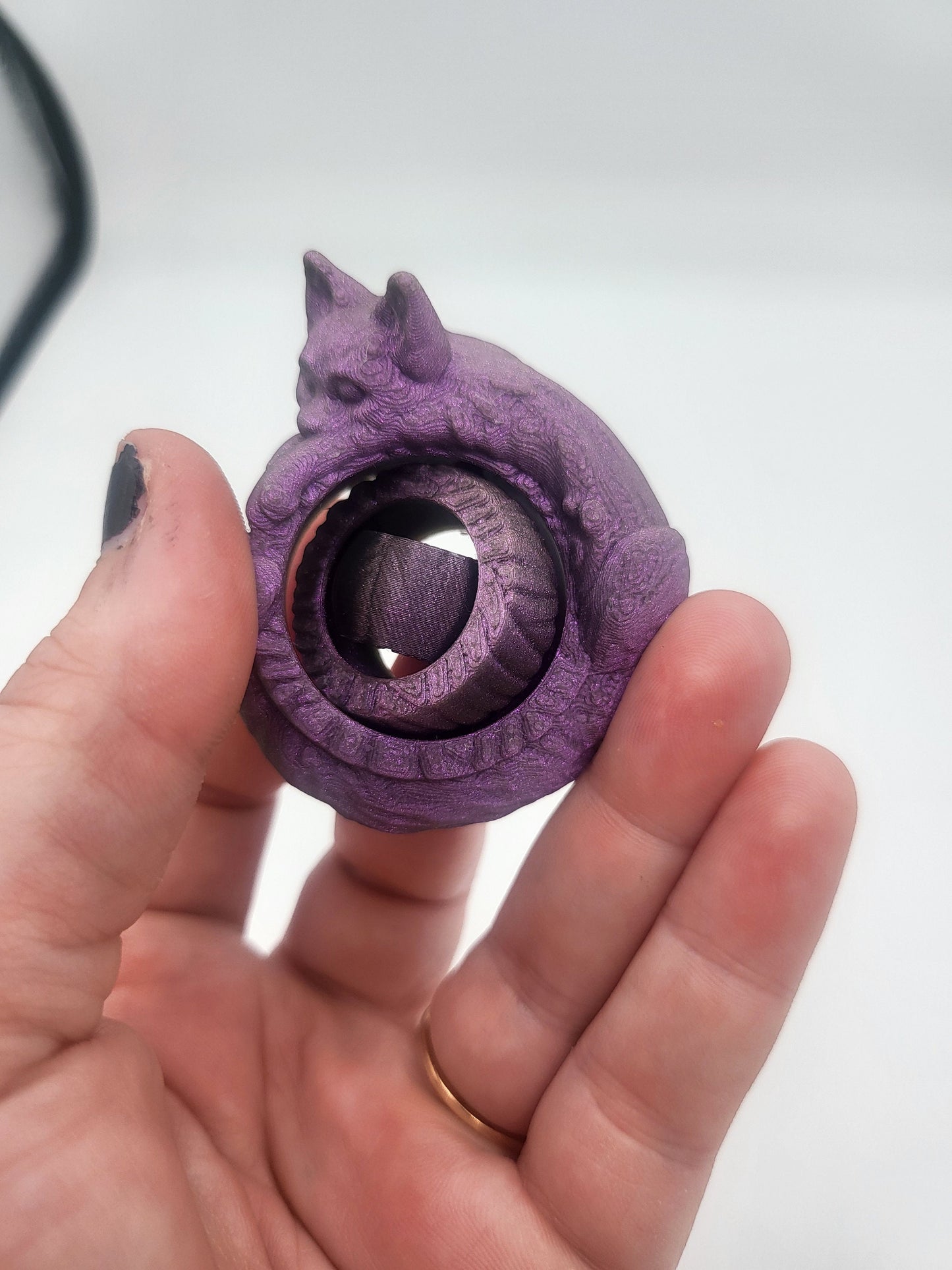 Cat Gyro Fidget Spinner on One Axis | 3D Print