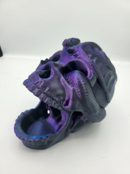 Dragon Wrapped Skull Dice Tower | 3D Print