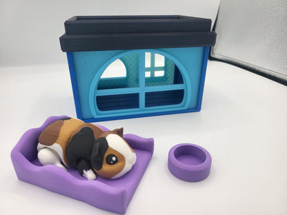 Flexi Guinea Pig with Optional House and Accessories 3D Print