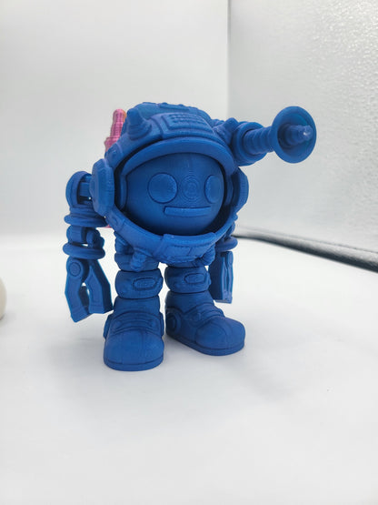 Flexi SpaceMoji Astronaut with Jetpack and Cloud Blast Off Stand | 3D Print