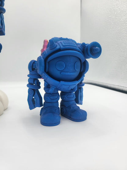 Flexi SpaceMoji Astronaut with Jetpack and Cloud Blast Off Stand | 3D Print