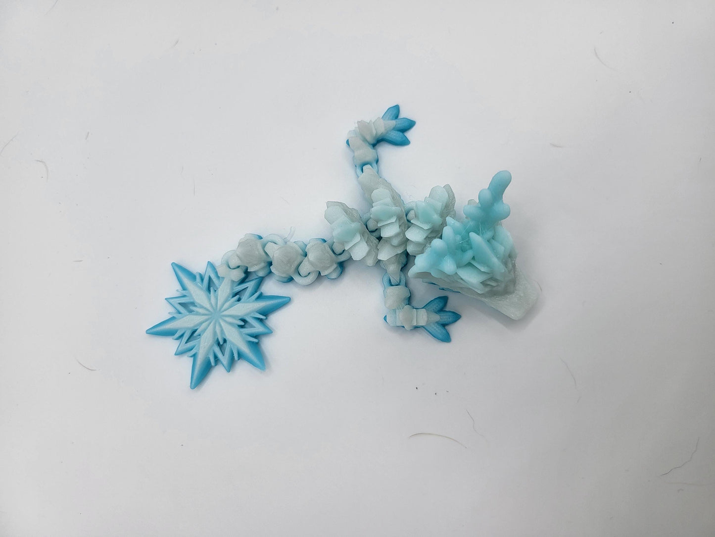Winter Snowflake (Winged or Regular) Dragon Tadling (Keychain Optional) 3D Print