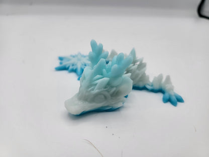Winter Snowflake (Winged or Regular) Dragon Tadling (Keychain Optional) 3D Print