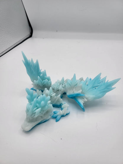 Winter Snowflake (Winged or Regular) Dragon Tadling (Keychain Optional) 3D Print