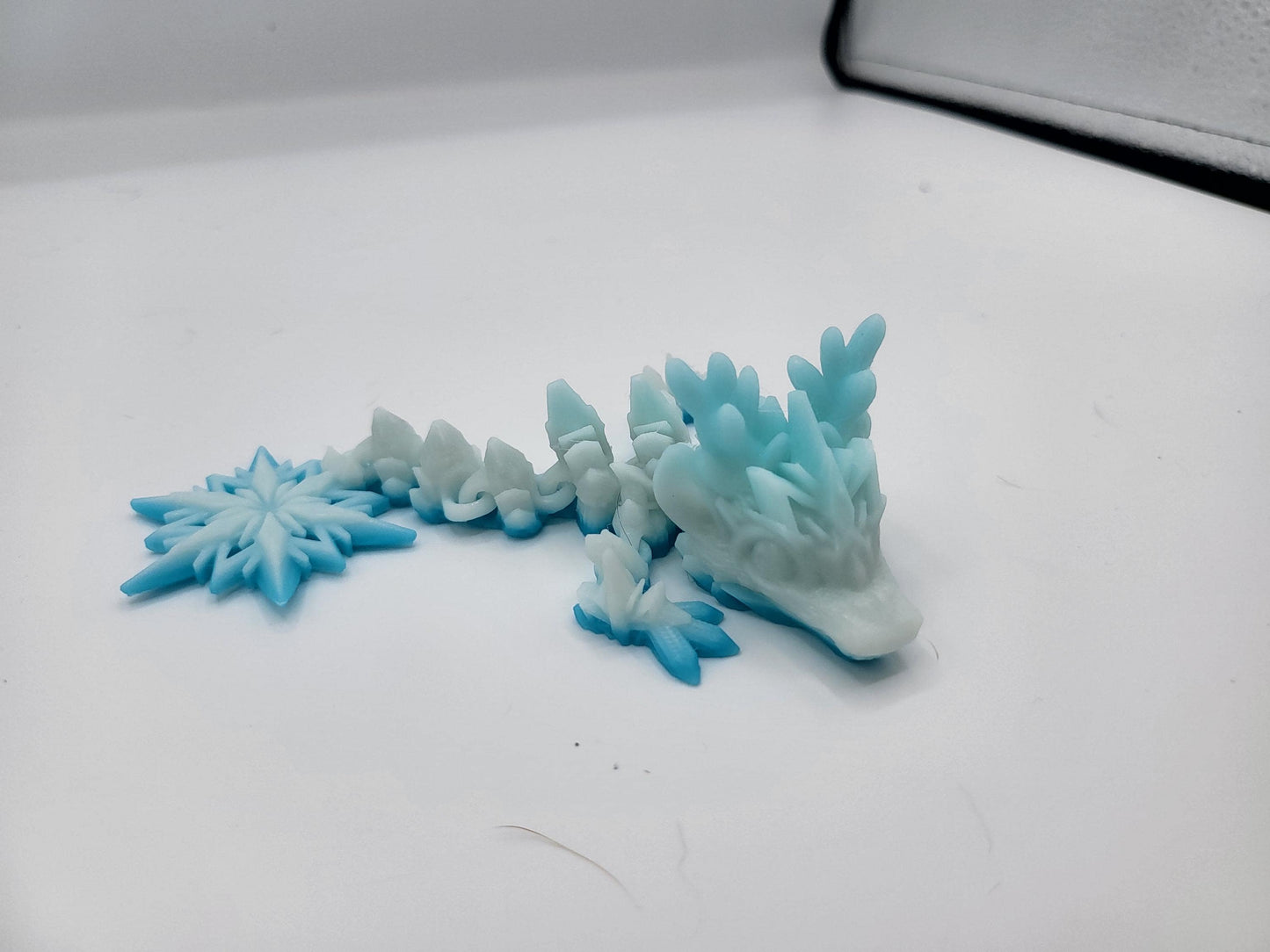 Winter Snowflake (Winged or Regular) Dragon Tadling (Keychain Optional) 3D Print