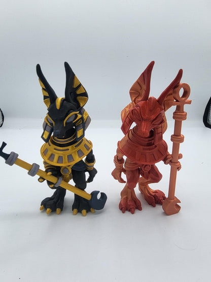 Anubis Articulated Standing Flexi with Staff 3D Print