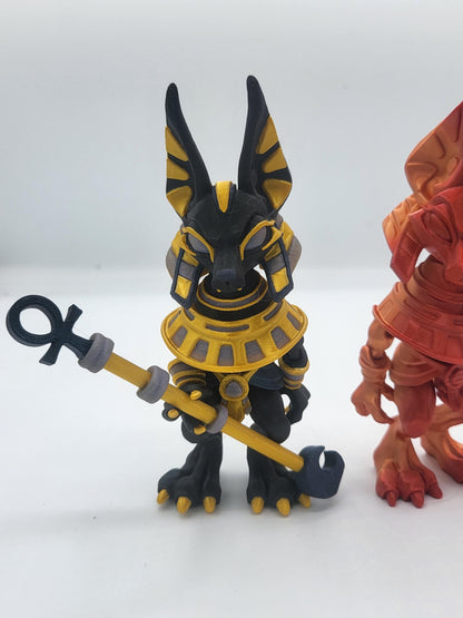 Anubis Articulated Standing Flexi with Staff 3D Print