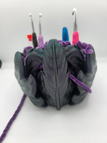 Phoenix Yarn Bowl with Storage Holes | 3D Print