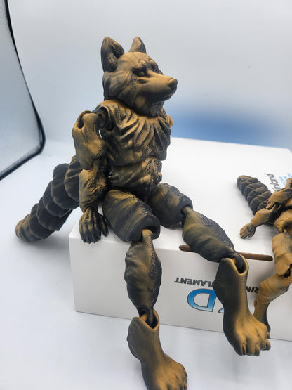 Werewolf Flexi Doll Articulated 3D Print - Available in Three Sizes
