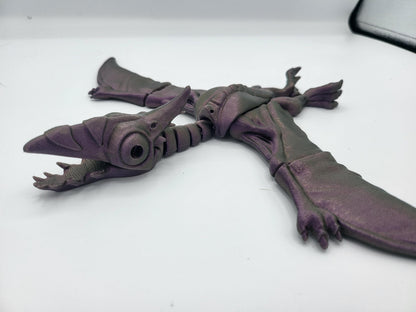 Pterodactyl Articulated Dinosaur 3D Print with Optional Holes to Hang Up
