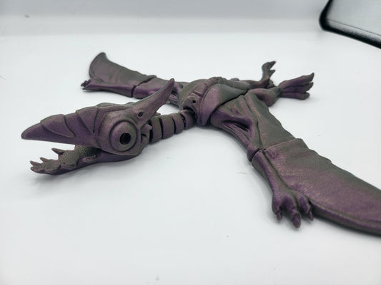 Pterodactyl Articulated Dinosaur 3D Print with Optional Holes to Hang Up