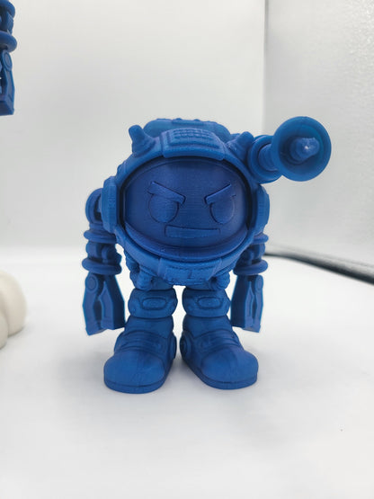 Flexi SpaceMoji Astronaut with Jetpack and Cloud Blast Off Stand | 3D Print
