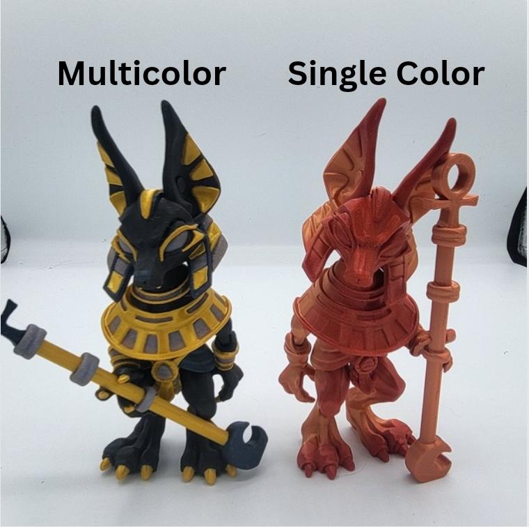 Anubis Articulated Standing Flexi with Staff 3D Print